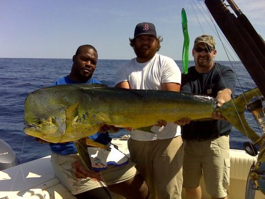 The Massachusetts State Record Mahi-Mahi caught by New England Patriot Ty Warren!!!